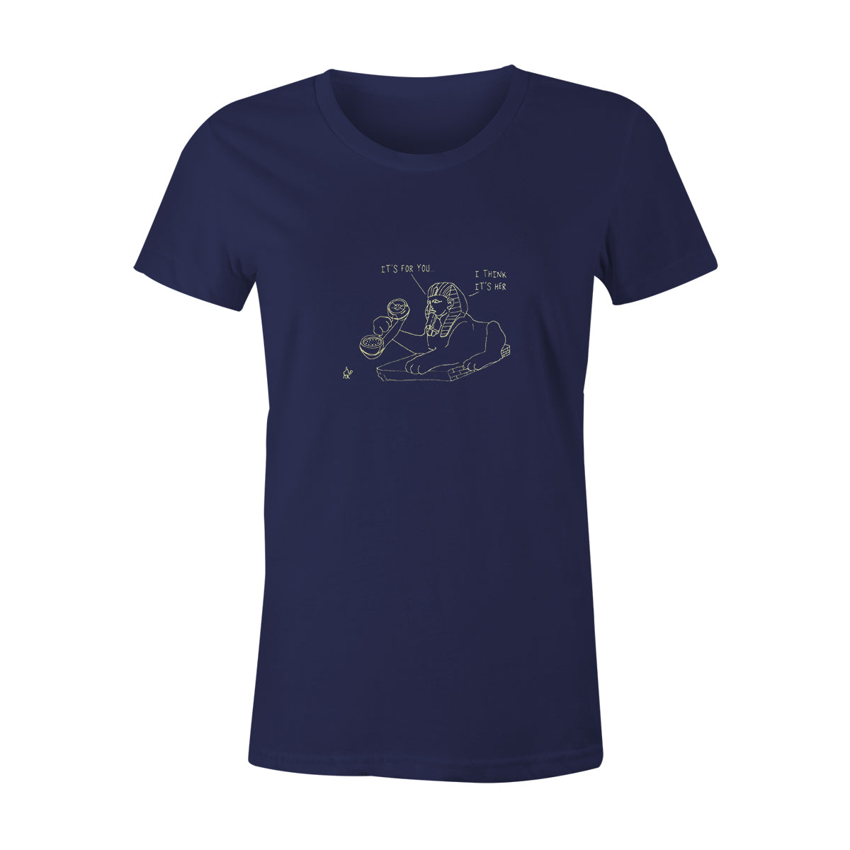 Pyramid Phone Tee - Narrow Cut (Heather Blue)