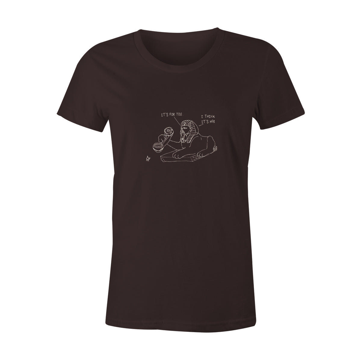 Pyramid Phone Tee - Narrow Cut (Brown)