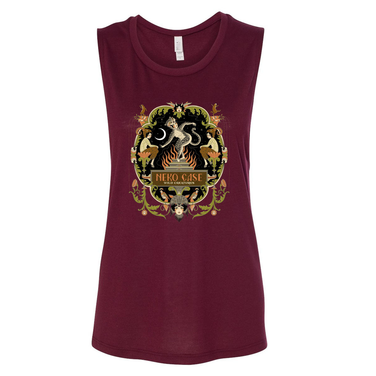 Wild Creatures Tank Maroon