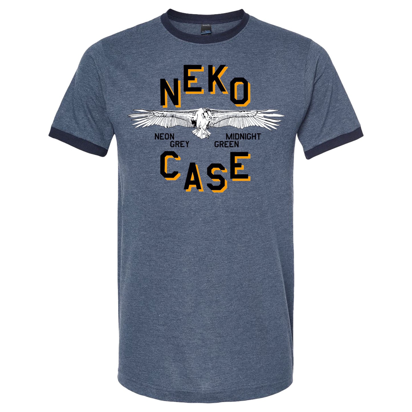 Neon Grey Midnight Green Vulture Tee