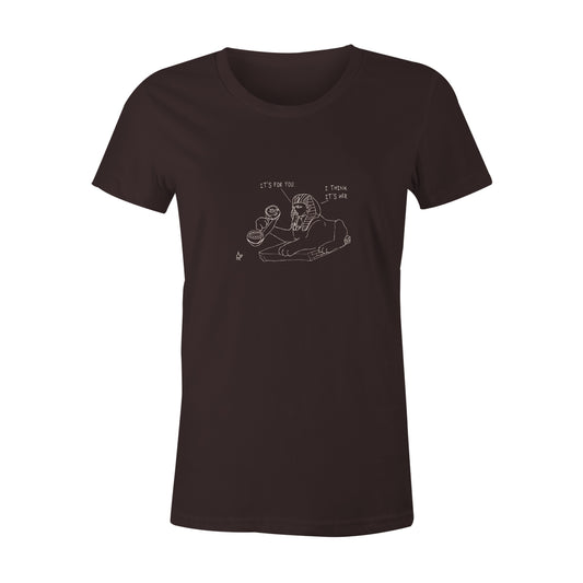 Pyramid Phone Tee - Narrow Cut (Brown)