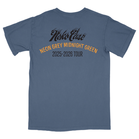 Neon Grey Midnight Green Tour Tee